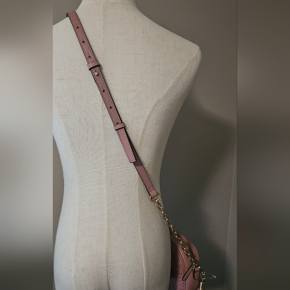 NWT Antonio Melani Larisa Camera Leather Crossbody: Rosette Floral Stitching - Picture 13 of 13